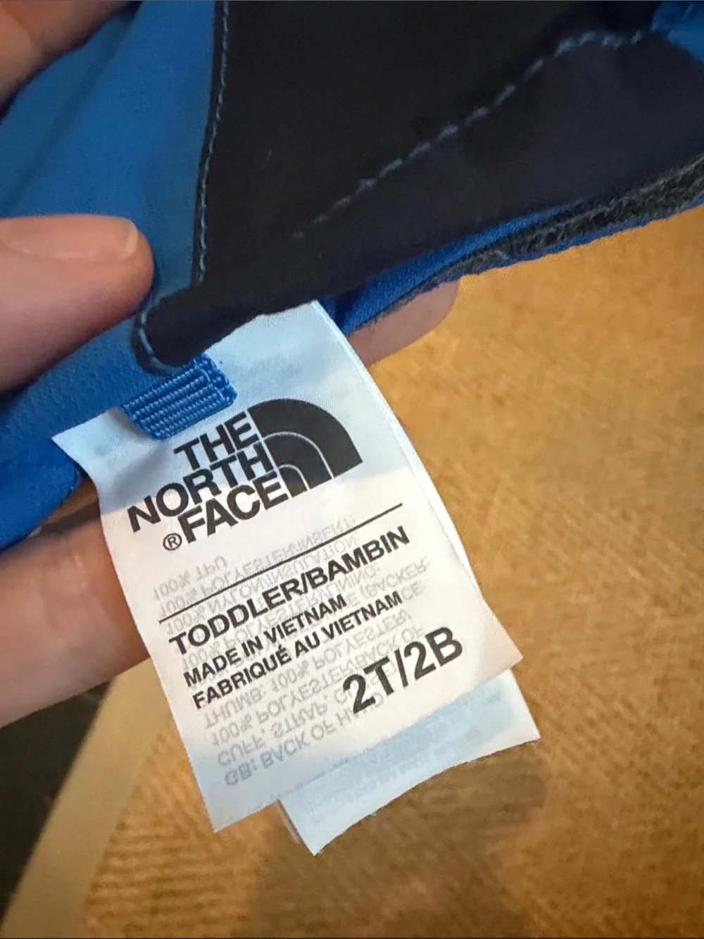 The North Face Kids Blue and Black Dryvent Mittens